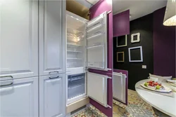 Кухня И Холодильник Спрятан Фото