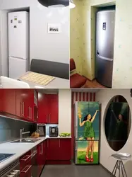 Кухня і халадзільнік схаваны фота