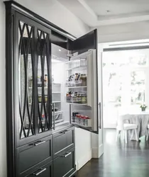 Кухня И Холодильник Спрятан Фото