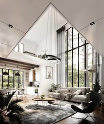 Дизайн квартиры с окнами на потолке