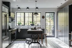 Kitchen Design With Dark Window