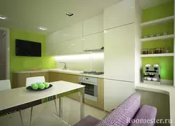 Кухня Дизайн С Диваном И Телевизором Фото