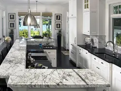 Столешница мрамор белый в кухне дизайн