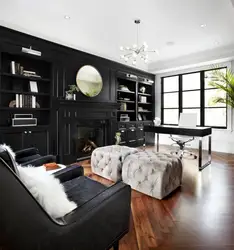 Apartment design with black furniture