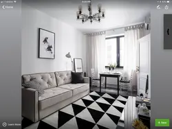 Apartment design with black furniture