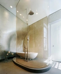 Фото ванной с душем за стеклом