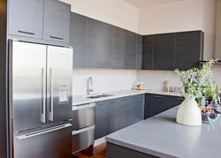 Kitchen gray metallic interior