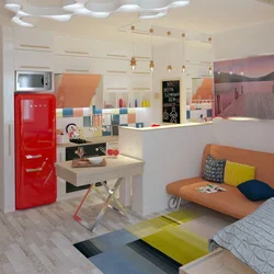 Interior Of Kitchen And Children'S Room In The House