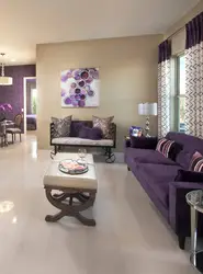 Eggplant Color In The Living Room Interior