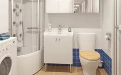 Ваннаға арналған душ кабинасымен біріктірілген дәретхана Хрущев фотосы
