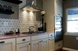 Tiles to the ceiling in the kitchen interior