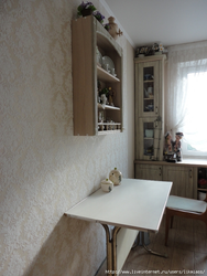 Kitchen in Khrushchev photo with dining table