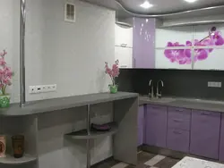 Kitchen lilac gray photo