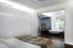 Bedroom behind glass photo