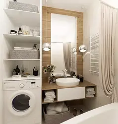 Маленькая ванна в интерьере ванной комнаты