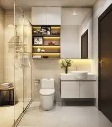 Small bathtub in the bathroom interior