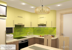 Kitchen beige green photo