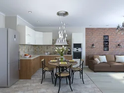 Laminate kitchen living room design