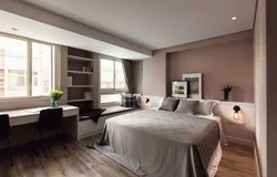 Bedroom design with one window photo