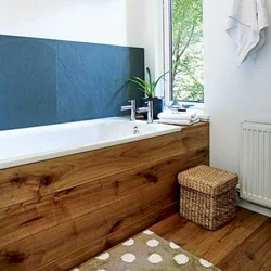 Wooden bath screen photo