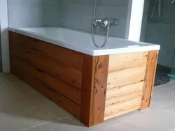 Wooden Bath Screen Photo