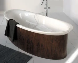 Экран для ванны з дрэва фота
