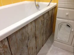 Wooden bath screen photo