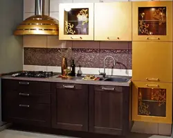 Kitchen design brown stove