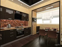 Kitchen design brown stove