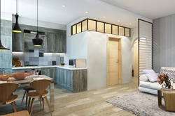 Дизайн однокомнатной квартиры комната с кухней