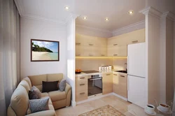 Дизайн однокомнатной квартиры комната с кухней