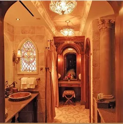 Дизайн ванной комнаты в замке