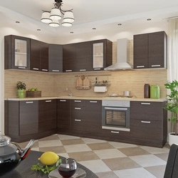 Chocolate beige kitchen photo