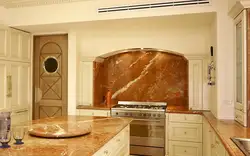 Kitchen design beige marble
