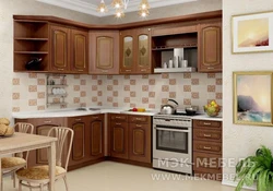 Color walnut furniture kitchen photo