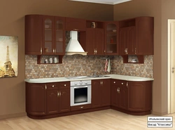 Color walnut furniture kitchen photo