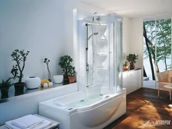 2 in 1 shower cabin with bathtub photo