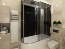 2 in 1 shower cabin with bathtub photo