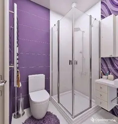 Bathroom design with shower and toilet panels