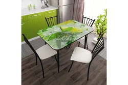 Photo Of Glass Tables For The Kitchen With A Pattern