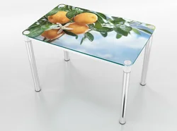 Photo Of Glass Tables For The Kitchen With A Pattern