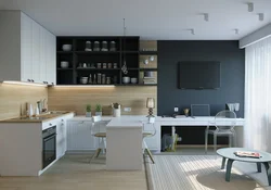 Studiya oshxonasi dizayni 27 m²