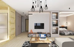 Studio apartment with separate bedroom photo