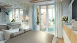 Photo of a bedroom with access to a balcony