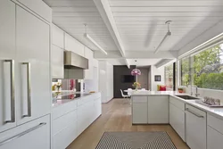 Lining ceiling in the kitchen design