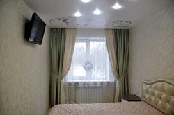 Шторы для спальни с натяжным потолком фото