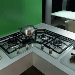 Kitchen design with hob