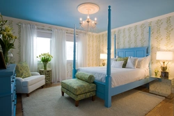 Blue Ceiling Bedroom Photo