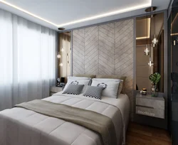 Modern bedroom design 9 sq.m.