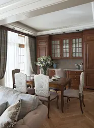 English Kitchen Living Room Interior
